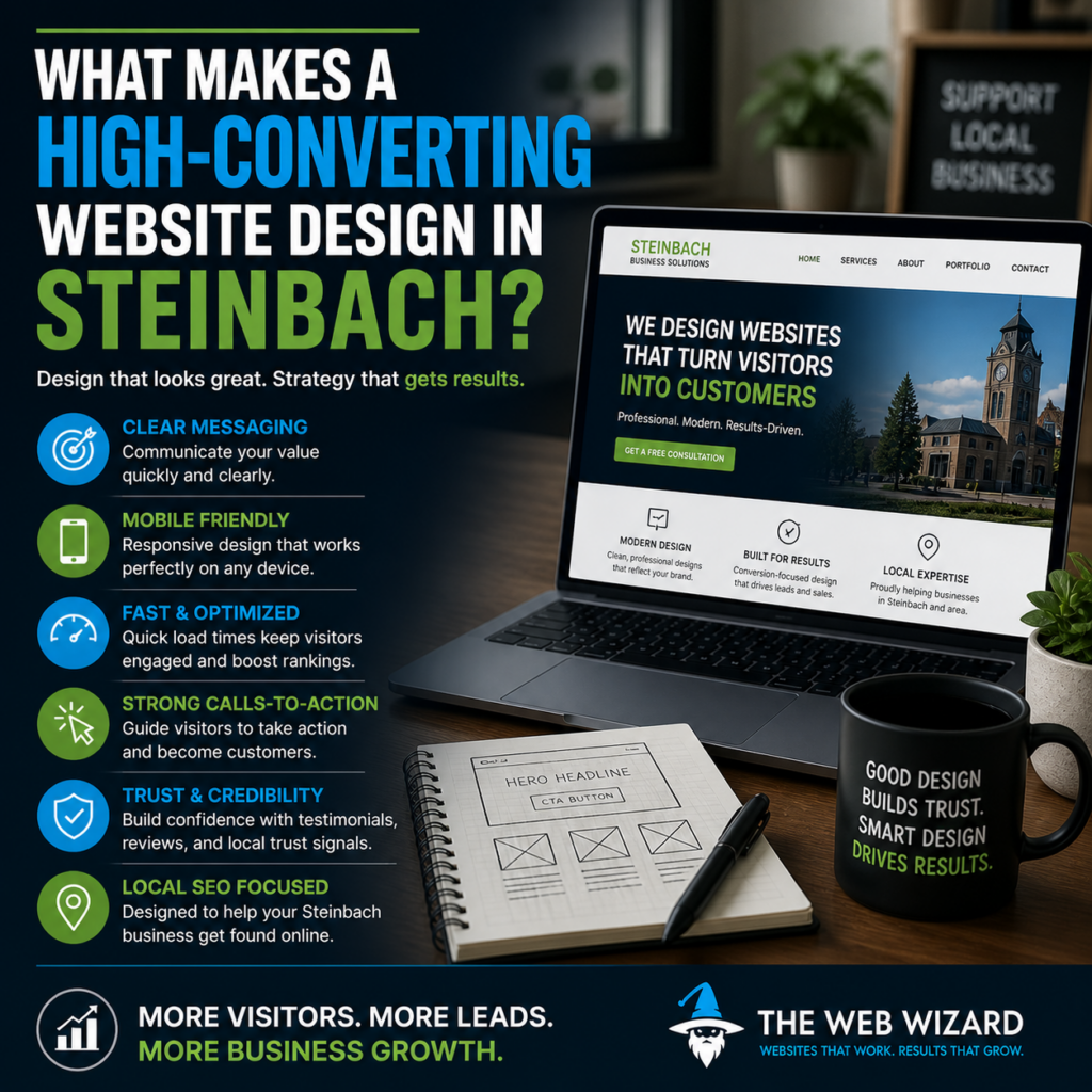 An image for a blog titled What Makes a High-Converting Website Design in Steinbach