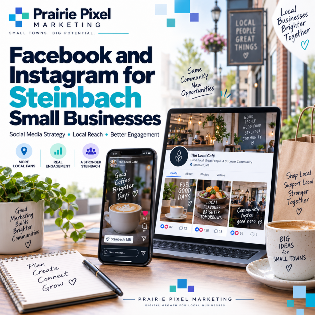 write the Alt Text for the image for the blog titled Facebook and Instagram for Steinbach Small Businesses
