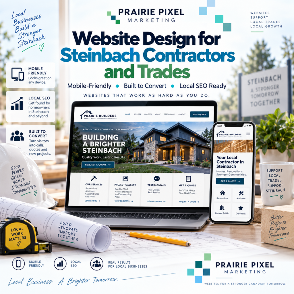 write the Alt Text for the image for the blog titled Website Design for Steinbach Contractors and Trades