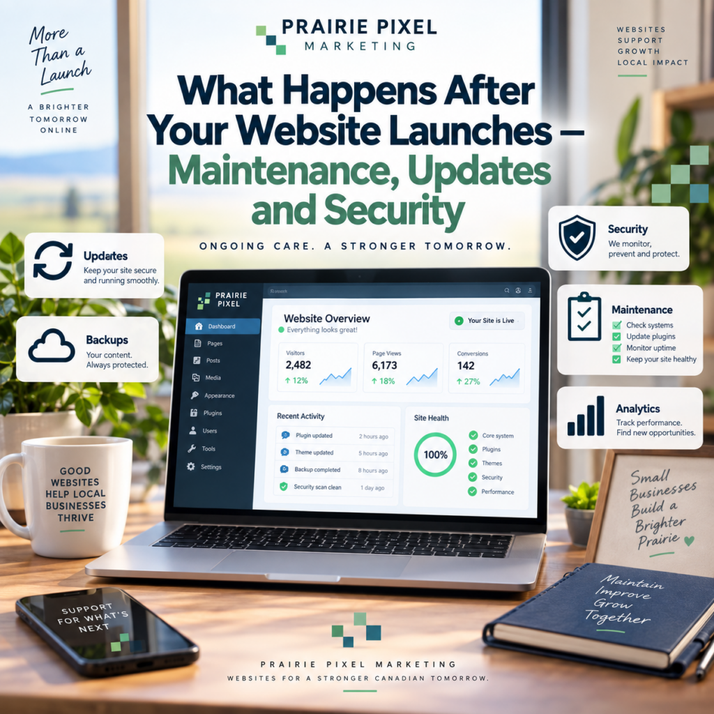 write the Alt Text for the image for the blog titled What Happens After Your Website Launches — Maintenance, Updates and Security